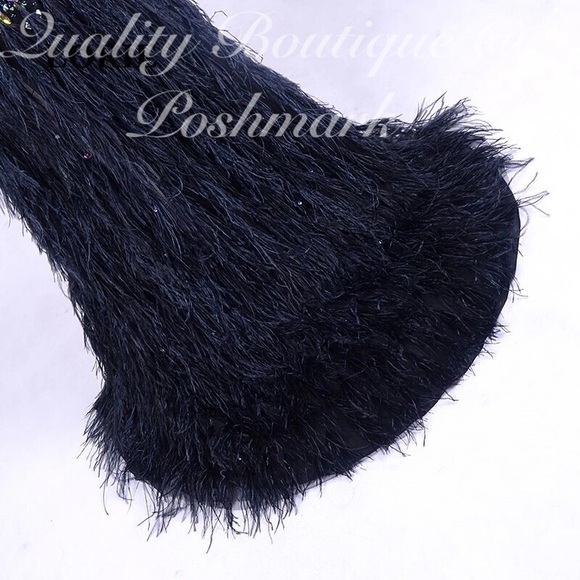 Gothic Queen Bridal Feather Rhinestone Gown,2-22W - Picture 6 of 8